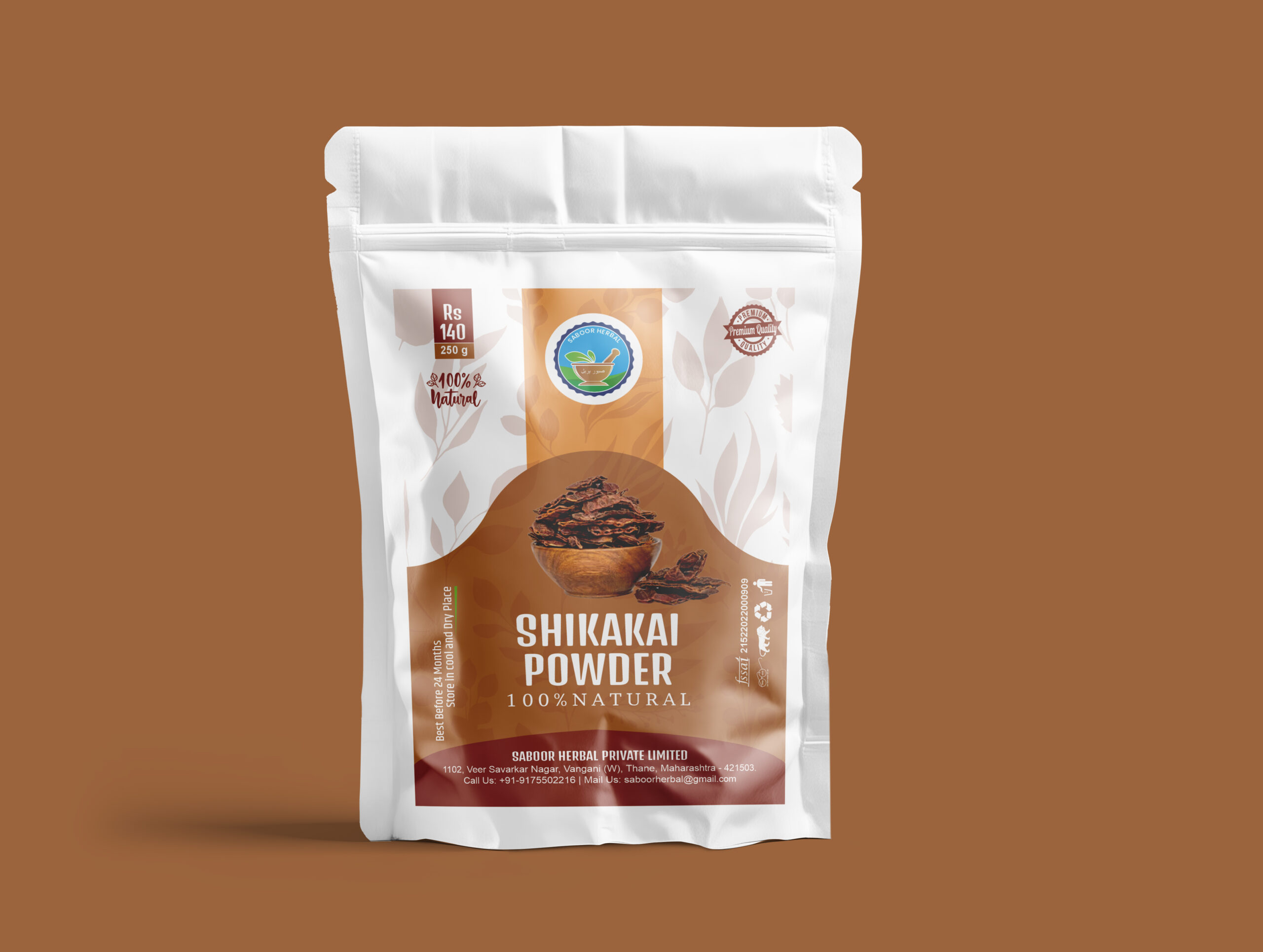 Saboor Herbal Shikakai Powder – Natural Hair Cleanser & Scalp Care (250g)